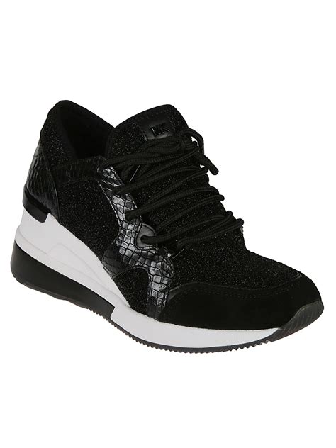 michael kors liv trainer extreme sneakers|Liv Leather and Logo Jacquard Trainer .